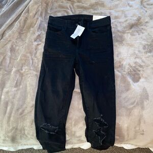 American Eagle Black Distressed Jeans